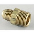 Ldr Industries LDR 508-48-6-4 Pipe Adapter, 3/8 x 1/4 in, Male Flare x Male Thread, Brass 180465544